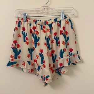 Peach Love California cactus shorts